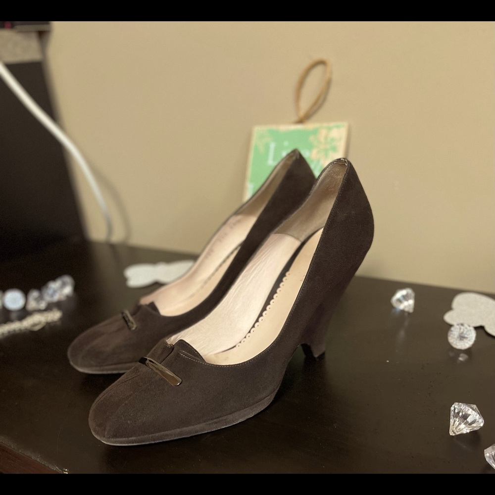 Used Giorgio Armani Brown Suede Wedge